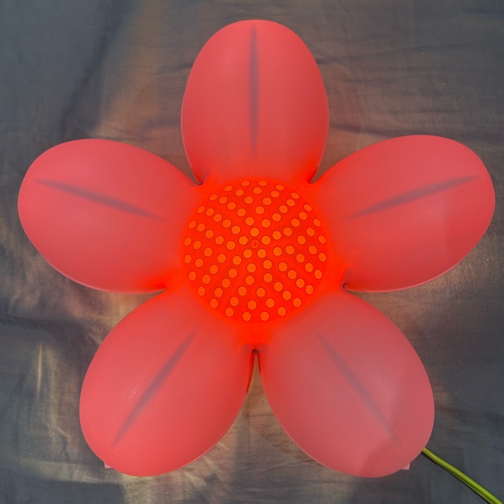 Vintage IKEA Smila Flower Daisy Wall Hanging Sconce Light Lamp Pink 14"